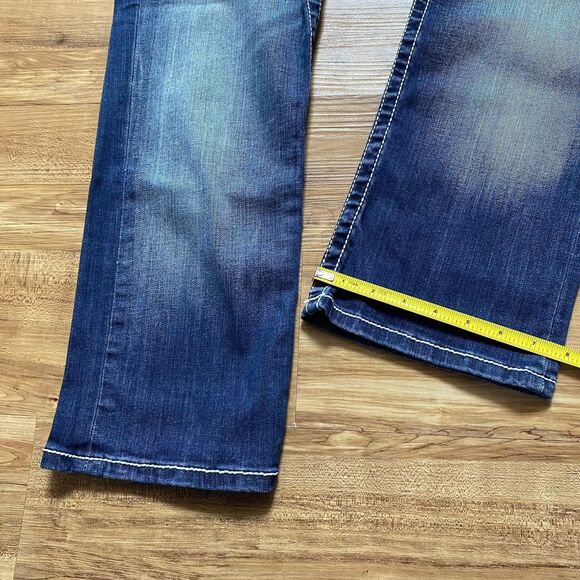 BKE 28 Harper Jeans Dark Wash Blue Denim Cropped Straight Western Cowgirl Rock - Picture 13 of 16